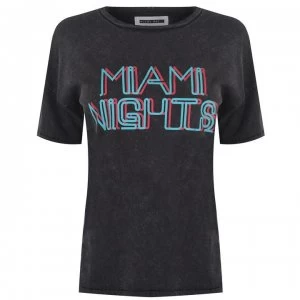 Image of Noisy May Hyda Short Sleeve T Shirt - Miami Nights