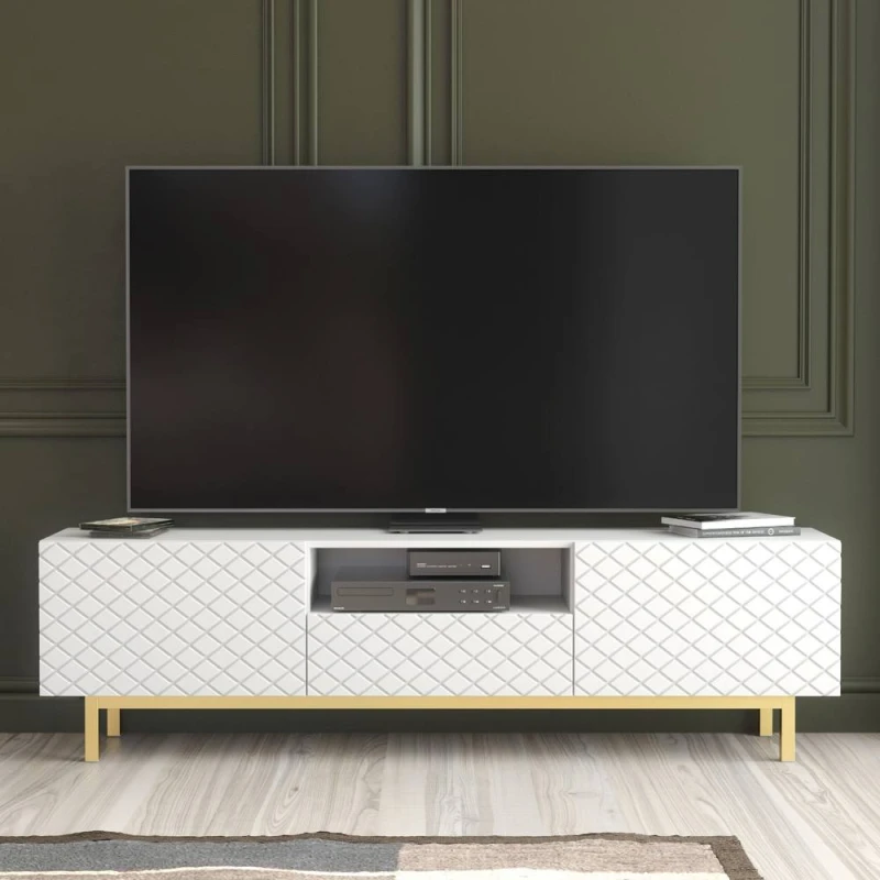 Image of Creative Furniture Diamond Luxe TV Unit 180cm - White White Unisex