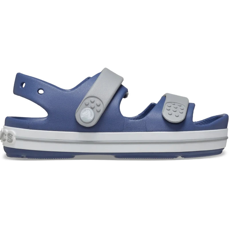 Image of Crocs Girls Crocband Lightweight Play Sporty Sandals UK Size 3 (EU 34-35) Bijou Blue/Light Grey CRC501-BIJGY-3