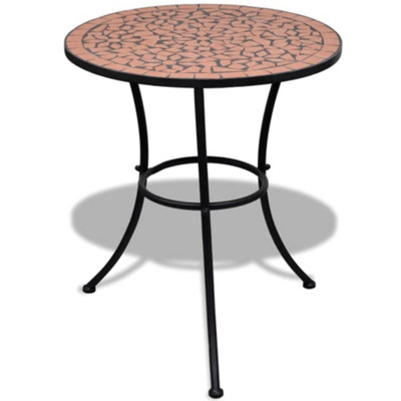 Image of vidaXL Mosaic Table 60cm Terracotta Outdoor Garden Balcony Patio Furniture