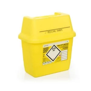 Image of Click Medical Sharpsafe 3 Litre Sharps Bin Yellow