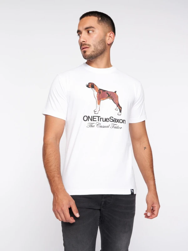 Image of One True Saxon Dawg T-Shirt - White White S