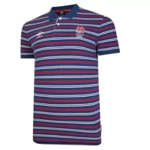 Image of Umbro England Classic Polo Shirt Mens - Blue
