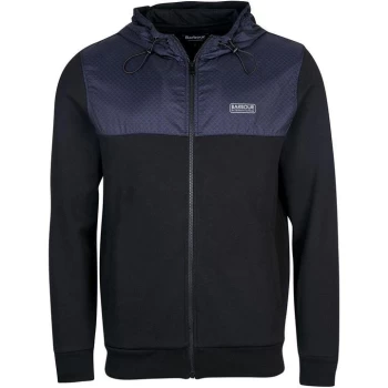 Image of Barbour International Accelerator Zip Hoodie - Black BK31