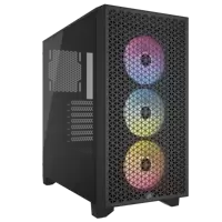 Image of Corsair 3000D RGB Tempered Glass Mid-Tower - Black