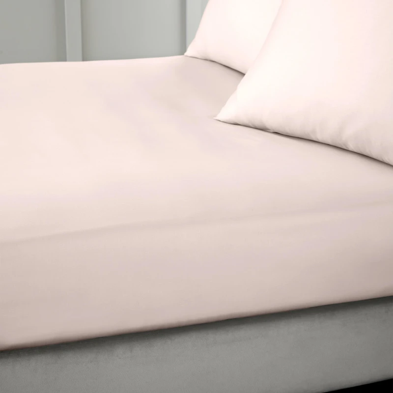 Image of Bianca '400 Thread Count Cotton Sateen' 36cm Depth Sheet Pink