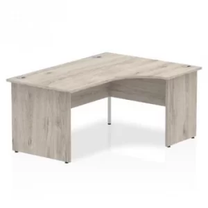 Image of Impulse Panel End 1600 Right Hand Crescent Desk Grey Oak