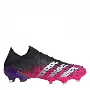 Image of adidas Predator Freak .1 Low SG Football Boots - Black/ShockPink