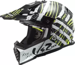 Image of LS2 MX437 Fast Evo Verve Motocross Helmet, black-white, Size S, black-white, Size S