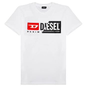 Image of Diesel TDIEGOCUTY boys's Childrens T shirt in White - Sizes 8 years,10 years,12 years,14 years,16 years