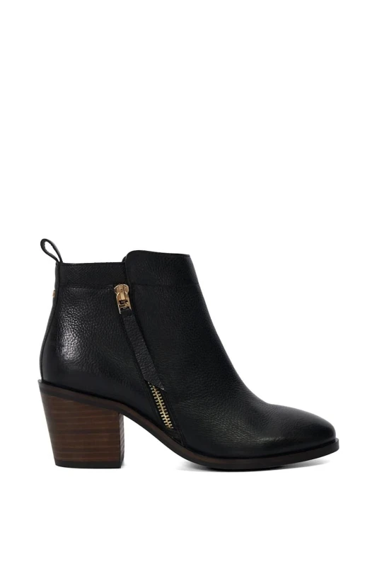 Image of Dune London Wide Fit 'Paicing' Leather Ankle Boots Black