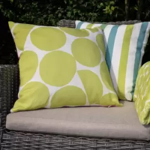 Image of Fusion - Ingo Geometric Print Outdoor Filled Cushion, Pink/Green, 43 x 43 Cm