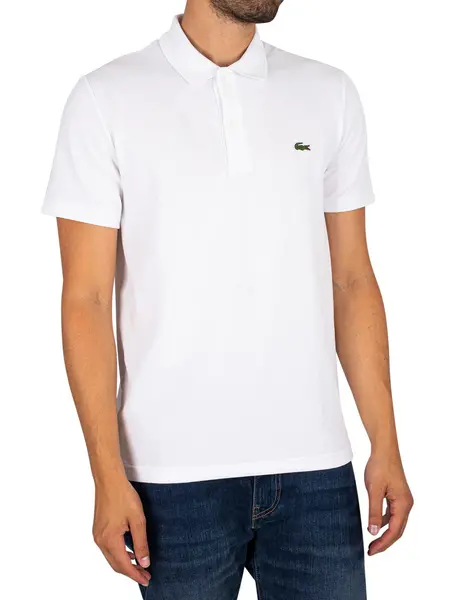 Image of Lacoste Logo Polo Shirt White XL