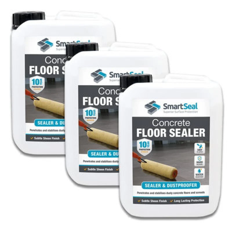 Image of Smartseal - Concrete Floor Sealer, Concrete Dustproofer, Eliminates Dust, Effective Dust Proofer, Breathable, 3 X 5L