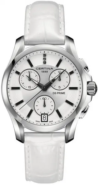 Image of Certina Watch DS Prime Lady Round Chrono Quartz - Silver CRT-084