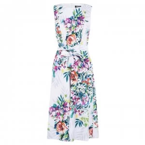 Image of DKNY Belt Fit and Flare Dress - WILD FLWRS 3628