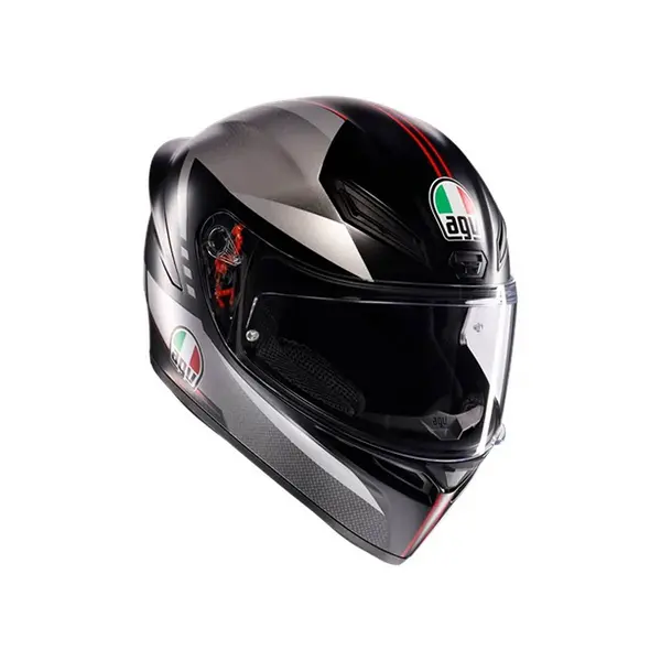 Image of AGV K1 S E2206 Full Face Helmet Lap Matt Black Grey Red Size XS