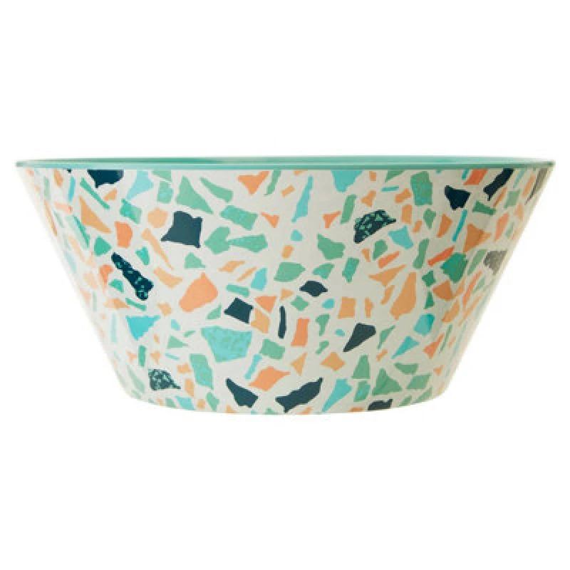 Image of Premier Housewares Assorted Terrazzo Salad Bowl, Durably Constructed Round Bowl, Versatile Patterned Bowl, Sturdy Picnic Bowl Multi