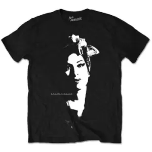 Image of Amy Winehouse - Scarf Portrait Unisex Large T-Shirt - Black