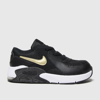Image of Nike Black & Gold Air Max Excee Trainers Toddler