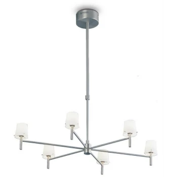 Image of Linea Verdace Lighting - Linea Verdace Danisch Multi Arm Pendant Ceiling Light Satin Nickel