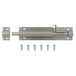 Image of BQ Satin nickel Brass Barrel bolt L102mm