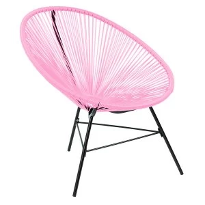 Image of Charles Bentley Retro Lounge Chair - Pastel Pink