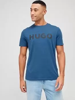 Image of Hugo Dulivio Logo Dark Blue T-Shirt