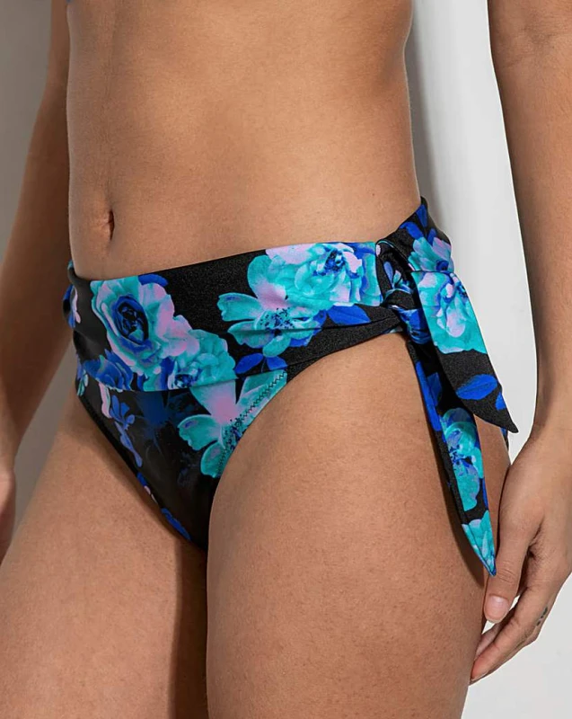 Image of Pour Moi? Pour Moi Portofino Bikini Brief Black Floral Female 16 IY10304