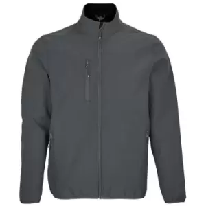 Image of SOLS Mens Falcon Recycled Soft Shell Jacket (L) (Charcoal)