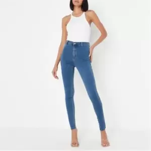 Image of Missguided Tall Recycled Vice Skinny Jeans - Blue
