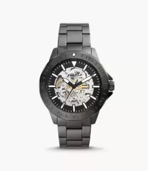 Image of Fossil Men Bannon Automatic Smoke Stainless Steel Watch