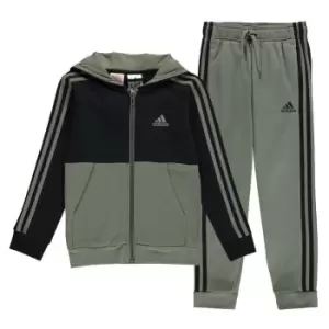 Image of adidas 3S Fleece Tracksuit - Green