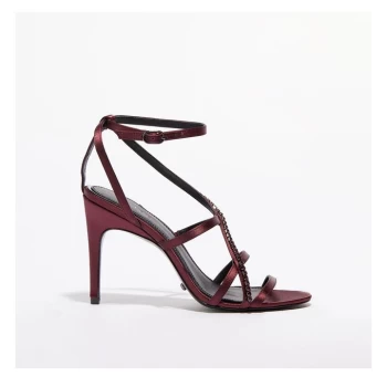 Image of Reiss Dana Jewel Strap Heeled Sandals - Purple