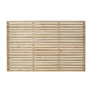 Image of Forest 1.8M X 1.8M Pressure Treated Double Slatted Fence Panel - Pack Of 5