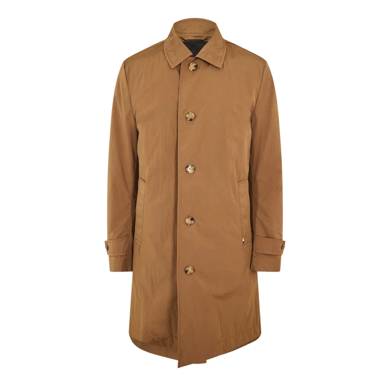 Image of Boss Mens C-Cam-Inpad Overcoat Open Brown male S