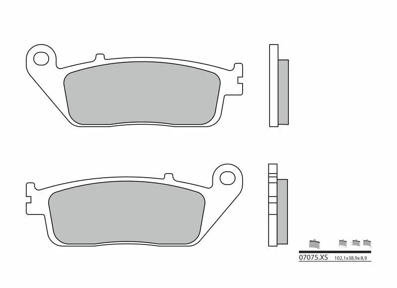 Image of Brembo S.p.A. Scooter Sintered Metal Brake pads - 07075XS