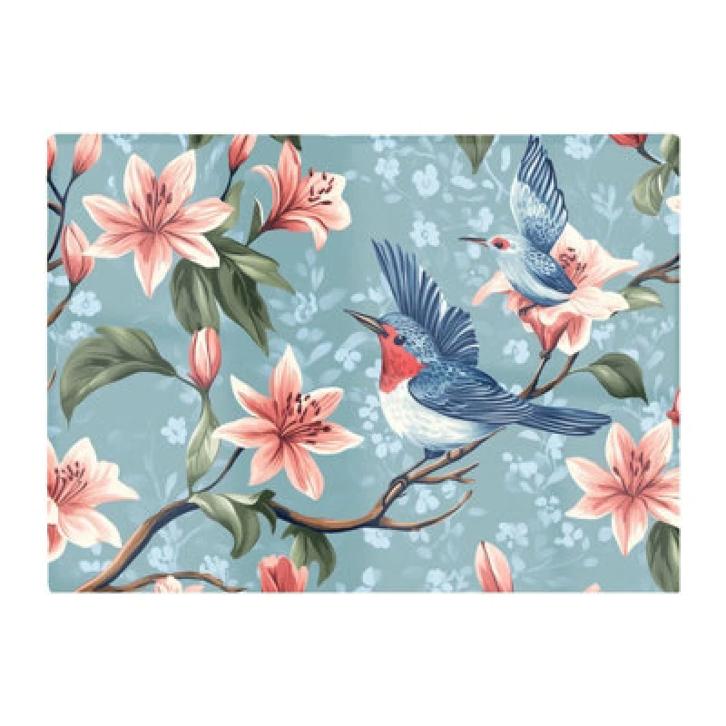 Image of Warren Reed Designer Birds On A Branch, Amongst The Lillies Chopping Board