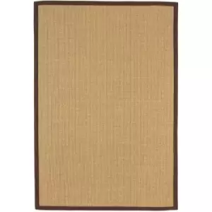 Image of Asiatic Carpets Sisal Machine Woven Rug Linen/Chocolate - 240 x 340cm