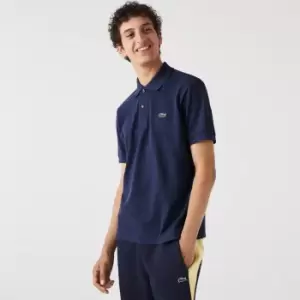 Image of Marl Lacoste Classic Fit L.12.12 Polo Shirt Size 3 - S Blue Chine