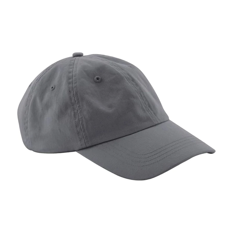 Image of Beechfield Mens 6 Panel Cotton Baseball Cap in Mid Grey Mid Grey Male One Size