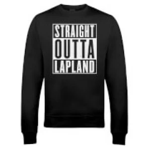 Image of Straight Outta Lapland Christmas Sweatshirt - Black