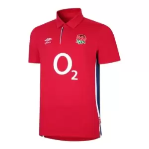 Image of Umbro England Alternate Classic Rugby Shirt 2021 2022 - Red