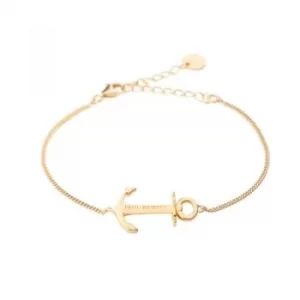 Image of Ladies Paul Hewitt Sterling Silver Gold Plated Anchor Spirit Bracelet