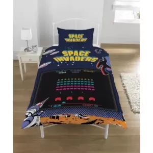 Image of Space Invaders Coin Op Duvet Set (Single) (Multicoloured)