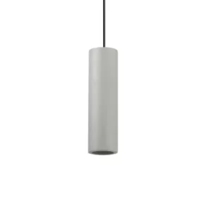 Image of Oak 1 Light Slim Ceiling Pendant Light Grey