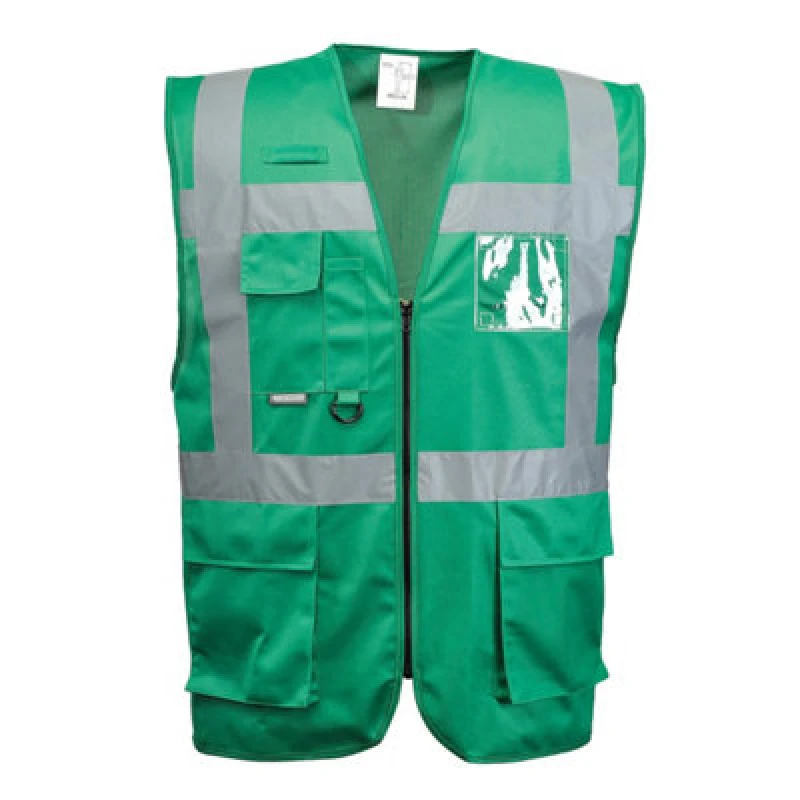 Image of Portwest Iona Executive Hi Vis Vest F476BGRM Colour: Bottle Green