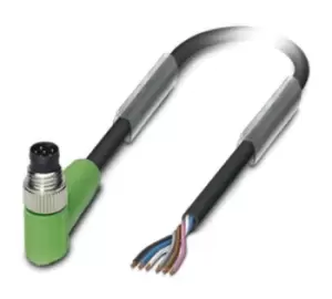Image of Phoenix Contact Sac-6P-M 8Mr/10,0-Pur Sensor Cord, 6P, M8 Plug-Free End, 10M
