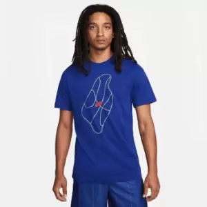 Image of Nike M Nbb Dri-Fit Seasonal Exploration T-Shirt, Deep Royal Blue, Male, T-Shirts, DV9712-455