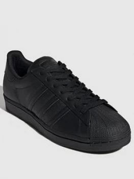 Image of adidas Originals Superstar, Triple Black, Size 9, Men